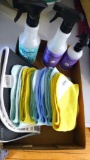 Mrs. Meyer's all-purpose cleaner's and room freshener, Grove dish mat and micro-fiber cleaning