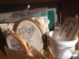 If you like cross stitching or want to start, this lot is for you. It includes some projects that