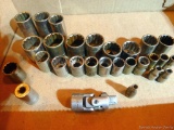 Craftsman metric & English 12 point sockets with 1/4