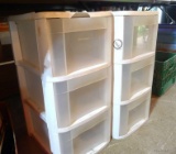 Set of 2 Sterilite 3 drawer organizers; each measures 12-1/2