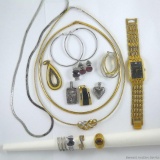 Necklaces, interchangeable pendants, earrings and matching size 7 ring, most are Lia Sophia, medium