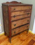Antique dresser has dovetailed drawers and measures about 32