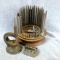 Watchmakers/clockmakers/horologist or jewelers staking set incl base tool, wooden organizer, and