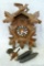 Large cuckoo clock for parts or a neat restoration project. Seller notes that it runs briefly. Wood