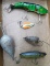 Small lot of hard baits, in okay condition. Some could have paint touch ups for better appearance.