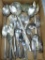 Assortment of flatware, would be great for dining use or wind chimes. Largest utensil measures 12''