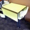 Retro four person foldable table. Chairs have some wear but upholstery is still in good condition.