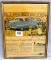 Framed Chevrolet magazine ad. Seller notes ad dates back to 1953, neat vintage piece. Frame measures
