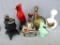 Collection of Jim Beam Whiskey decanters, Ezra Brooks whiskey decanter, more. Rocky Marciano