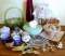 Located at alternate address in Prentice. Collection of glass, pottery small keepsake dishes, and