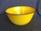 Lovely yellow enamel ware bowl, very nice condition. Measures 10'' dia x 5''
