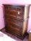 Located at alternate address in Prentice. Great sturdy five drawer dresser, measures 39'' x 18'' x