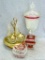 Hazel Atlas drink set with tray, measures 10'' tall. Along with what seller notes Hofbauer Sermon