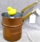Vintage Revere double boiler egg cooker with whistling chick. Pot is in nice condition, measures 8''
