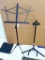StageLine music stand has adjustable height, also On Stage Stands brand guitar stand is 31