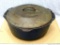 Cast iron Dutch oven in good shape. Bottom is unmarked, bottom of lid is marked 10-1/2, 8. Nice