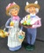 Two Byers' Choice The Carolers figures incl Easter Grandfather and Easter Grandmother. Both about