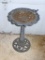 Located at alternate address in Prentice. Adorable metal bird bath, measures 21'' tall with 14''