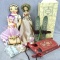 Vintage doll with tulle skirt is 9