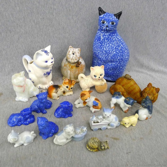 Cats up to around 9". Little blue ones imported by Lipco, also incl Norcrest and a couple others