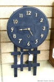 Nice key wound wall clock with pendulum measures approx. 20