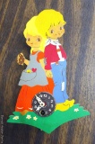 Cute little vintage clock was made in Germany and measures approx. 8-1/2