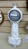 Neat old metal framed banjo style wall clock, face is marked Gilbert and Made in USA. Seller notes
