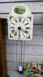 Seller notes 1800s bell clock, comes with pendulum and needs weight. Measures 6'' x 8 1/4'' over