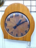 Seller notes homemade electric clock, works. Impressive piece measures about 21'' x 20''