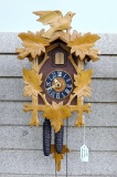 Blonde cuckoo clock, seller notes it is from 1958 and it runs. Face marked Germany, measures about
