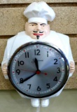 Sessions electric chef wall clock. Was made in U.S.A. and is model 4W, metal back, clock is about