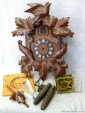 Large wooden cuckoo clock would be a fun restoration project or use for parts. Cabinet looks to be