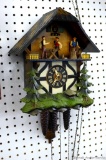 Lumberman or wood cutter cuckoo clock is about 12