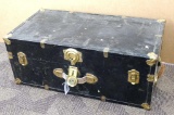 Metal clad lockable trunk is about 30