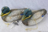 Pair of vintage Carry-Lite mallard duck decoys are about 14
