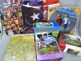 Box of puzzles! Incl. scenic puzzles, fun scenes, presidential, and more. Also comes with felt to