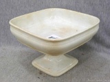 Warranted Ironstone China footed dish is about 7-1/2