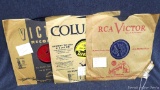 RCA Victor, Mercury, Columbia, Decca, and more records. All in good shape, measures 10'' dia.