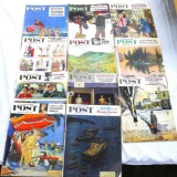 The Saturday Evening Post colored magazines, issues dated back to 1959, magazines in decent