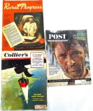 Rural Progress, Collier's, and The Saturday Evening Post magazines. Rural Progress dates back to