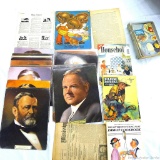 Variety of cookbooks, Bible stories, president posters, and more. Books in okay shape with some