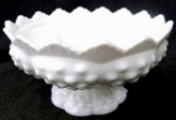 Fenton milk glass candle and flower holder pedestal. Very nice centerpiece in great condition,