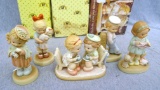 Five Memories of Yesterday Enesco Mabel Lucie Atwell figurines incl A Friendly Chat and a Cup of