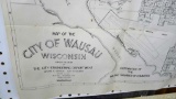 Neat old map of the city of Wausau Wisconsin was revised December of 1951. Measures about 44