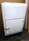 Antique ice box is super neat! Measures about 22