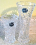 Located at alternate address in Prentice. Two pretty Lenox full lead fine crystal star vases are 6