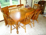 Located at alternate address in Prentice. Amazing, sturdy wooden dining table. Seats many for fun