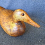 Located at alternate address in Prentice.  Nice carved wooden duck.