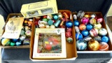 Great variety of vintage Christmas ornaments. Christmas Classics glass and plastic bulbs, very cute
