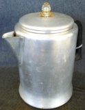 Vintage aluminum Mirro Coffee Percolator, measures 10'' x 6''. Piece is in good condition